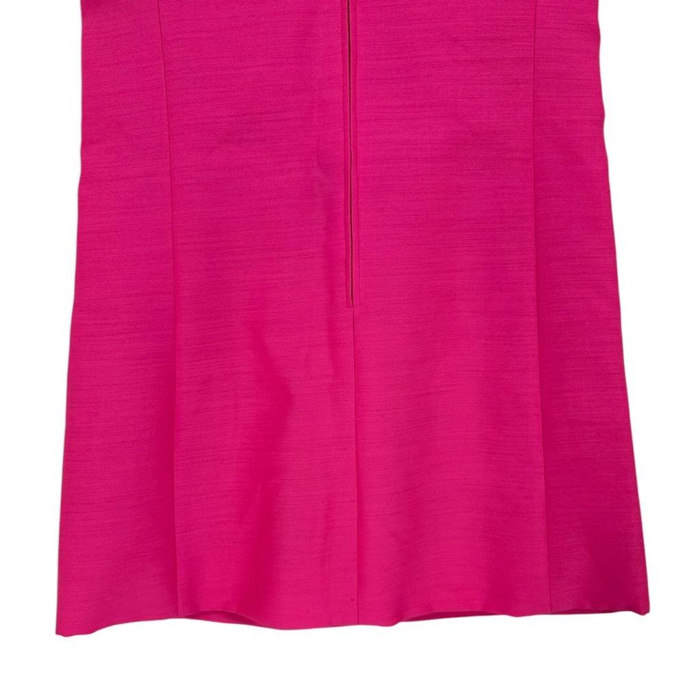 60’s Vintage Hot Pink Party Dress Cap Sleeve Bow Detail Cocktail Retro - Picture 6 of 13